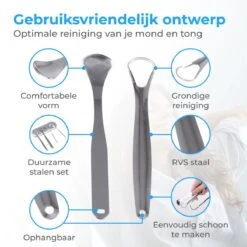 Nuvance - Professionele Tongschraper - 3 In 1 Set - Voor Mondverzorging - Tongreiniger - Tong Schraper - Tongue Scraper - RVS 15 Nuvance - Professionele Tongschraper - 3 In 1 Set - Voor Mondverzorging - Tongreiniger - Tong Schraper - Tongue Scraper - RVS -Verzorgingsproducten 1200x1200 1312