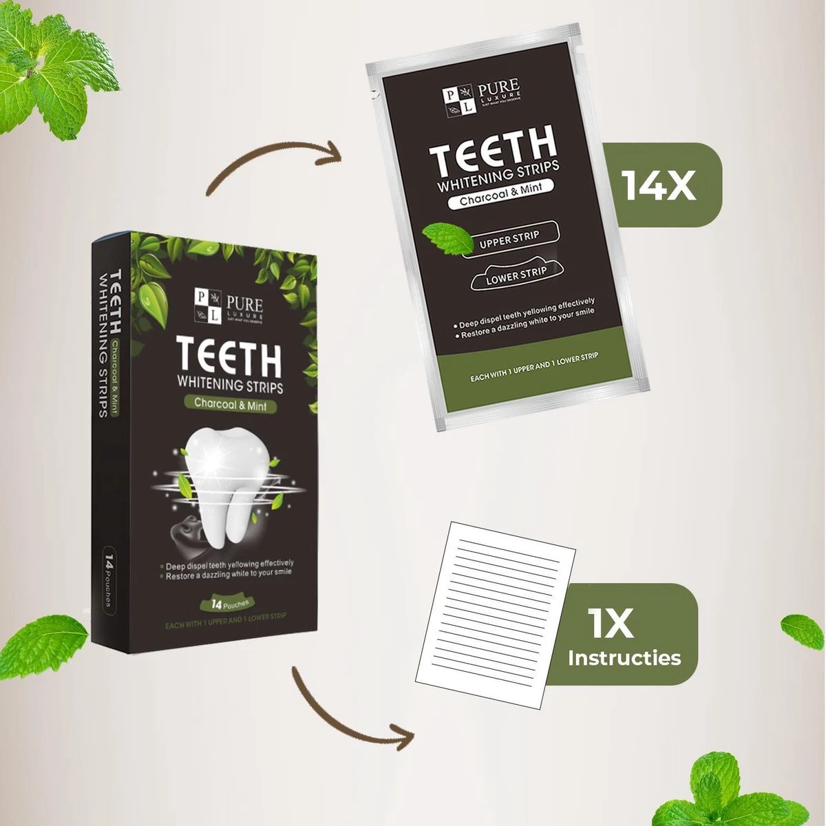 De Tanden Bleker - Pure Luxure - Professionele Tandenbleek Strips - 28 Strips - Teeth Whitening Strips - Wittere Tanden - Zonder Peroxide - Tanden Bleken 10 De Tanden Bleker - Pure Luxure - Professionele Tandenbleek Strips - 28 Strips - Teeth Whitening Strips - Wittere Tanden - Zonder Peroxide - Tanden Bleken - Afbeelding 8