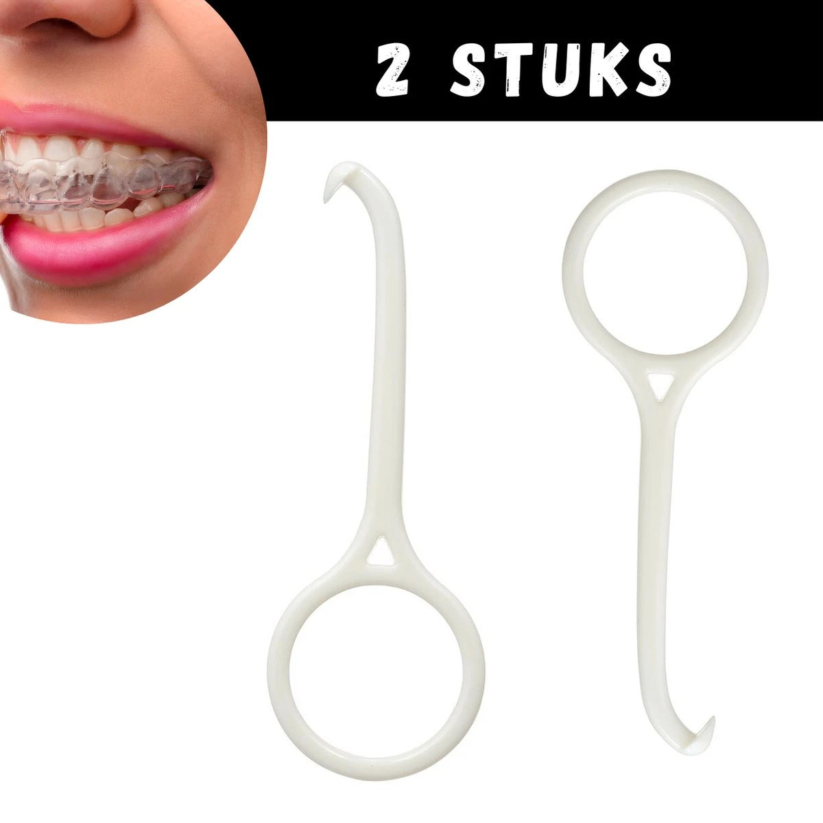 Merkloos 2 Stuks Orthodontische Aligner Remover | Haakje | Beugel - Wit 3 Merkloos 2 Stuks Orthodontische Aligner Remover | Haakje | Beugel - Wit