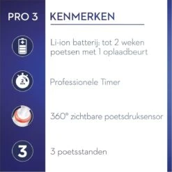 Oral B Oral-B Pro 3 3000 - Wit - Elektrische Tandenborstel - Ontworpen Door Braun - 1 Handvat En 1 Opzetborstel -Verzorgingsproducten 1200x1200 1532