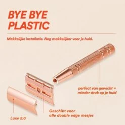 Gutfeeling© - Zero Waste Safety Razor +10 Scheermesjes - Rose Gold Scheermes Voor Vrouwen - Venus - Oksels - Benen 17 Gutfeeling© - Zero Waste Safety Razor +10 Scheermesjes - Rose Gold Scheermes Voor Vrouwen - Venus - Oksels - Benen -Verzorgingsproducten 1200x1200 1590