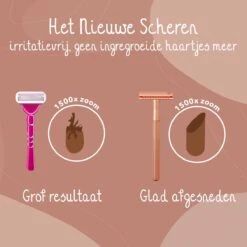 Bamboozy Safety Razor Met Houder RVS + 20 Scheermesjes Rose Gold Goud Voor Vrouwen Dames Mannen Double Edge Zero Waste Duurzaam Scheren -Verzorgingsproducten 1200x1200 1672