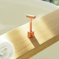 Bamboozy Safety Razor Met Houder RVS + 20 Scheermesjes Rose Gold Goud Voor Vrouwen Dames Mannen Double Edge Zero Waste Duurzaam Scheren -Verzorgingsproducten 1200x1200 1675