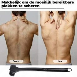 JUST23 Back Shaver - Rug Scheermes - Rughaar Verwijderaar - Rug Scheren - Inklapbaar - Incl. Schoonmaak Borstel -Verzorgingsproducten 1200x1200 1687