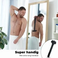 JUST23 Back Shaver - Rug Scheermes - Rughaar Verwijderaar - Rug Scheren - Inklapbaar - Incl. Schoonmaak Borstel -Verzorgingsproducten 1200x1200 1688