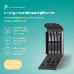FreshDragon Pincet Epileer Set - Met Wenkbrauw Schaartje En Mesje - Tweezer -Verzorgingsproducten 1200x1200 1717