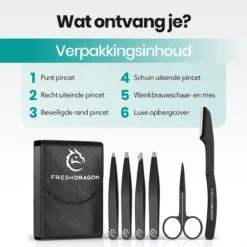 FreshDragon Pincet Epileer Set - Met Wenkbrauw Schaartje En Mesje - Tweezer -Verzorgingsproducten 1200x1200 1722