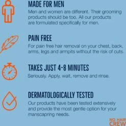 NO HAIR CREW - Ontharingscreme Mannen - Lichaam - Men - Ontharing Mannen -Verzorgingsproducten 1200x1200 1750