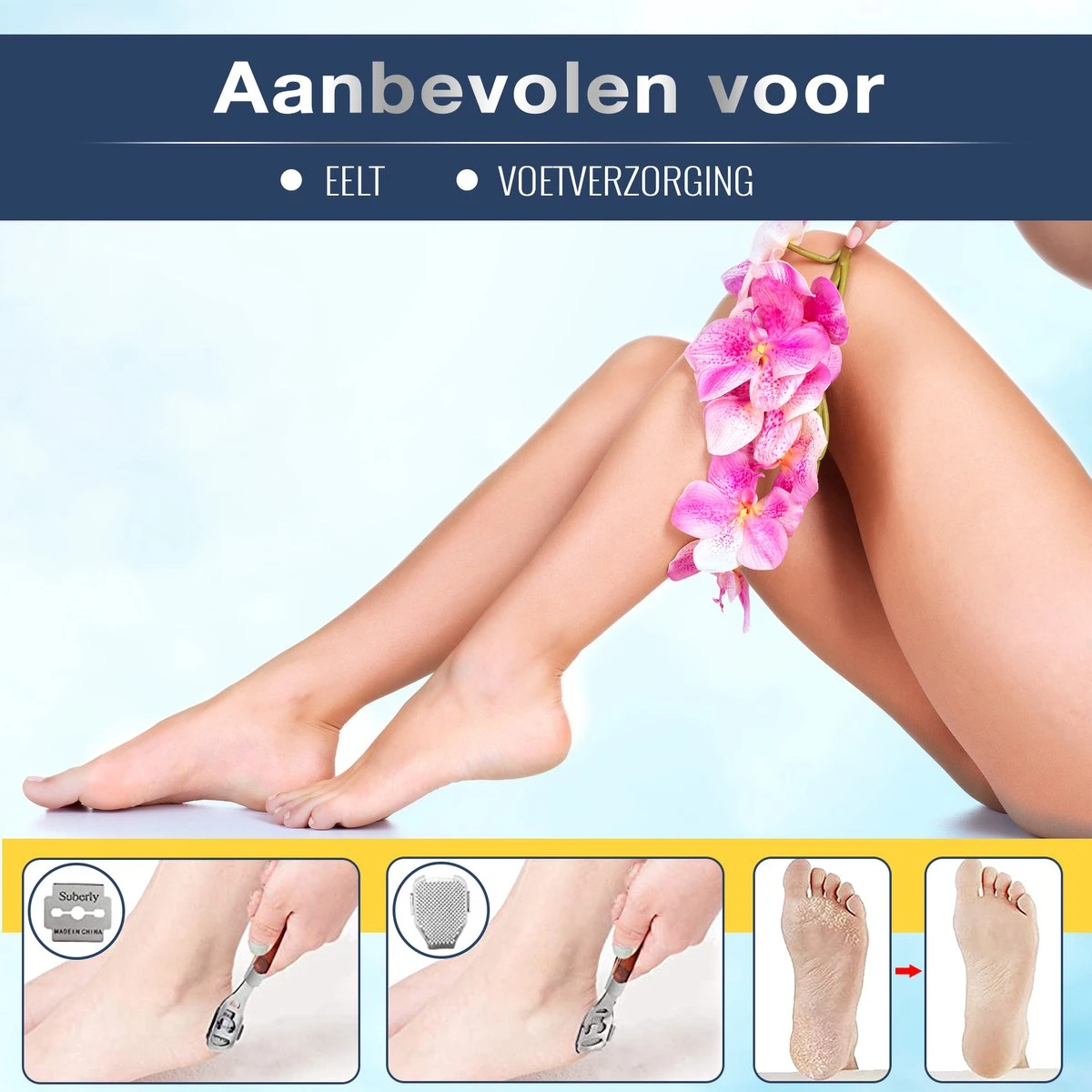 Pedicureset Professioneel - Pedicure Eeltmesjes - Eelt Verwijderaar Pedicure Set - Eeltverwijderaar Voetvijl - Eeltschraper - Eeltschaaf - Eeltrasp 8 Pedicureset Professioneel - Pedicure Eeltmesjes - Eelt Verwijderaar Pedicure Set - Eeltverwijderaar Voetvijl - Eeltschraper - Eeltschaaf - Eeltrasp - Afbeelding 6
