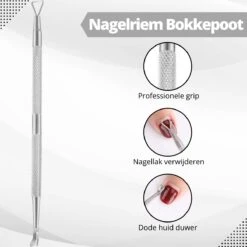 3 Delige Nagelriem Knipper Set - Cuticle Pusher Duwer Verwijderaar Trimmer Mesje - Bokkenpootje Nagels -Verzorgingsproducten 1200x1200 49