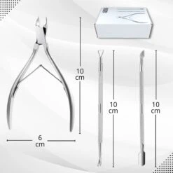 3 Delige Nagelriem Knipper Set - Cuticle Pusher Duwer Verwijderaar Trimmer Mesje - Bokkenpootje Nagels -Verzorgingsproducten 1200x1200 53