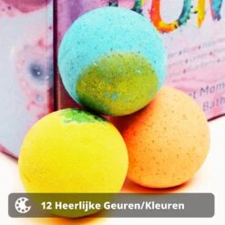 Bruisballen - Bruisballen Voor Bad - Kind - 12 Stuks - XXL Formaat - 12 Verschillende Geuren - 100 Gram -Verzorgingsproducten 1200x1200 575