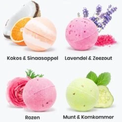 RelaxTub® Bruisballen - Bruisballen Voor Bad - Natuurlijke Kokosboter & Arganolie - Bath Bombs - Badbom - Badballen - Dierproefvrij - 8 X 80g XL Formaat - Inclusief Luxe Cadeauverpakking - Geschikt Voor Volwassene & Kind -Verzorgingsproducten 1200x1200 605