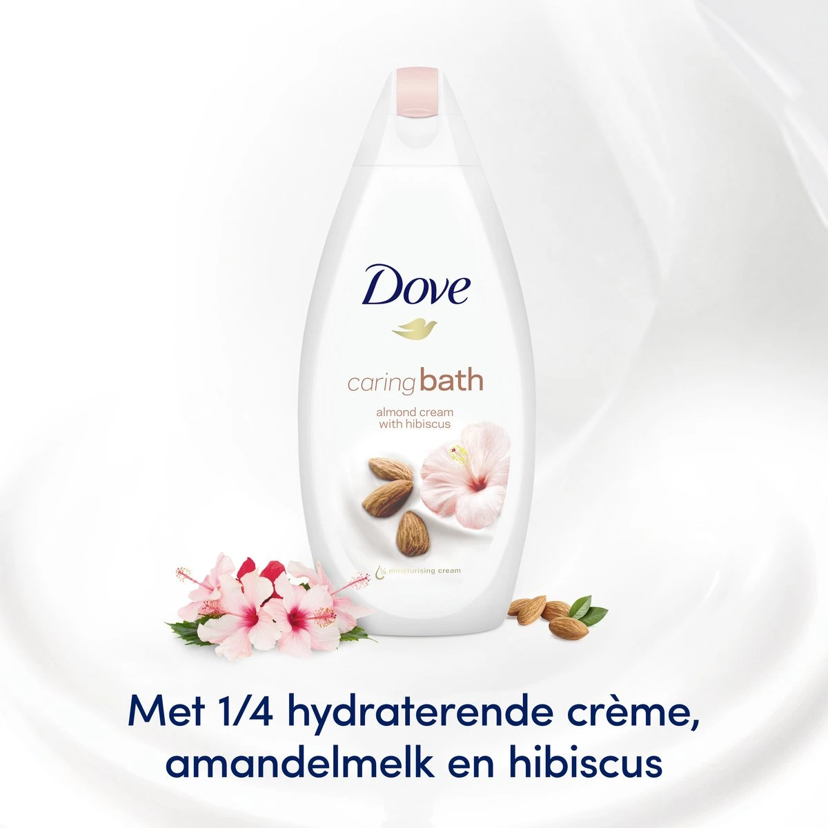 Dove Caring Bath Amandelmelk & Hibiscus Badcrème - 6 X 450 Ml - Voordeelverpakking 5 Dove Caring Bath Amandelmelk & Hibiscus Badcrème - 6 X 450 Ml - Voordeelverpakking - Afbeelding 3