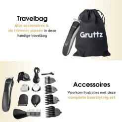 Gruttz - 11 In 1 Baardtrimmer Voor Mannen - Inclusief Reistas - Trimmer Baard Neus Oor En Lichaam - Bodygroomer Mannen -Verzorgingsproducten 1200x1200 864