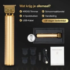 Krexs Gouden Baardtrimmer - Tondeuse - Trimmer - Scheerapparaat - Mannen – Baard -Verzorgingsproducten 1200x1200 897