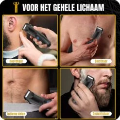 BAØRD Baardtrimmer Voor Mannen – Waterdicht – Draadloze Tondeuse - Trimmer Voor Baard & Lichaam – Scheerapparaat – Bodygroomer - Haartrimmer – Baardverzorging – Barber – Oplaadbaar - Zwart -Verzorgingsproducten 1200x1200 908