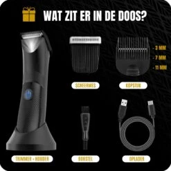 BAØRD Baardtrimmer Voor Mannen – Waterdicht – Draadloze Tondeuse - Trimmer Voor Baard & Lichaam – Scheerapparaat – Bodygroomer - Haartrimmer – Baardverzorging – Barber – Oplaadbaar - Zwart -Verzorgingsproducten 1200x1200 912