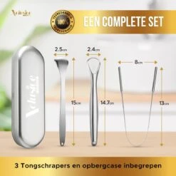 Xclusive-lifestyle® - Luxe RVS Tongschraperset - 4-Delige Professionele Tongreiniger - Mondverzorging - Mondhygiëne - Herbruikbaar En Duurzaam - Ayurveda - Aanbevolen Door Tandartsen 11 Xclusive-lifestyle® - Luxe RVS Tongschraperset - 4-Delige Professionele Tongreiniger - Mondverzorging - Mondhygiëne - Herbruikbaar En Duurzaam - Ayurveda - Aanbevolen Door Tandartsen -Verzorgingsproducten 1200x1200 965
