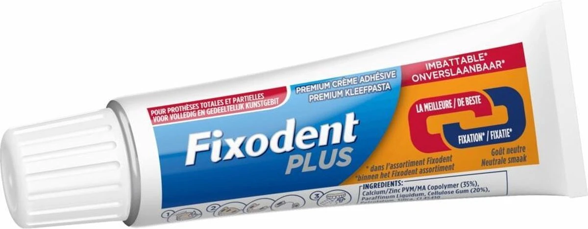 Fixodent Plus - Voordeelverpakking 6x40 G - Kleefpasta 8 Fixodent Plus - Voordeelverpakking 6x40 G - Kleefpasta - Afbeelding 7