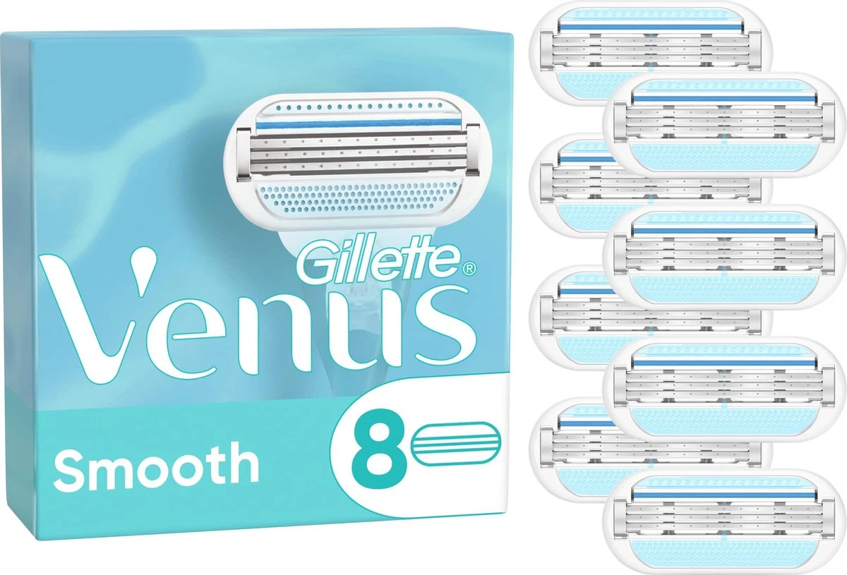 Gillette Venus Smooth Scheermesjes Voor Vrouwen - 8 Navulmesjes 3 Gillette Venus Smooth Scheermesjes Voor Vrouwen - 8 Navulmesjes