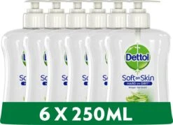 Dettol - Handzeep - Antibacterieel - Verzachtend - Aloë Vera - 6 X 250 Ml -Verzorgingsproducten 1200x870