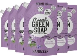 Marcel's Green Soap Handzeep Lavendel & Rosemarijn Navulling - 6 X 500 Ml