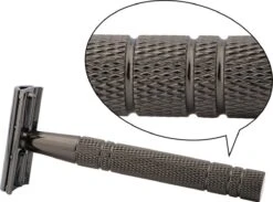 Safety Razor Scheermes + 20 Scheermesjes - Aluminium - Antraciet - Double Blade -Verzorgingsproducten 1200x890 1