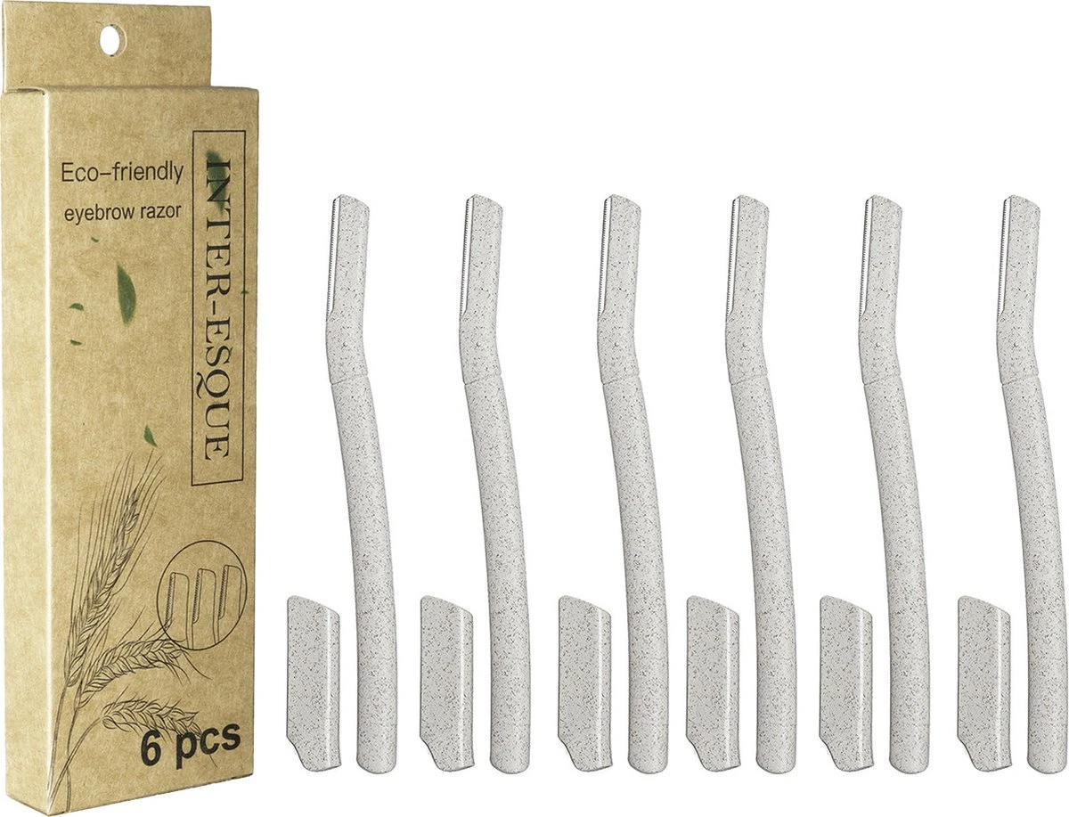 INTER-ESQUE Wenkbrauw Mesje - Eyebrow Razor - Dermaplaning - Scheermesjes Gezicht - Wenkbrauw Scheermesje Van Tarwestro - 6 Stuks - Groot 3 INTER-ESQUE Wenkbrauw Mesje - Eyebrow Razor - Dermaplaning - Scheermesjes Gezicht - Wenkbrauw Scheermesje Van Tarwestro - 6 Stuks - Groot