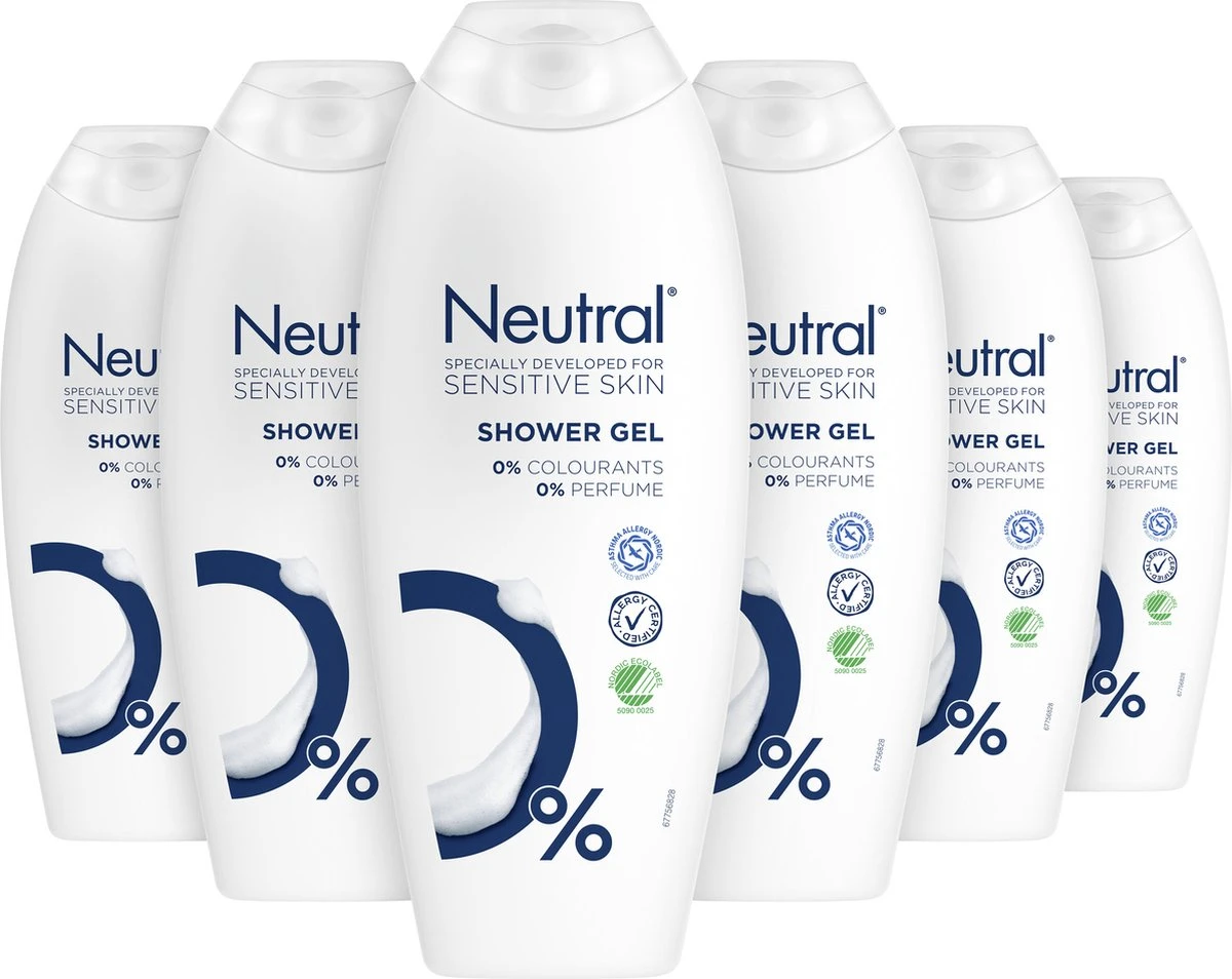 Neutral Sensitive Skin Douchegel - 6 X 250 Ml - Voordeelverpakking 4 Neutral Sensitive Skin Douchegel - 6 X 250 Ml - Voordeelverpakking - Afbeelding 2
