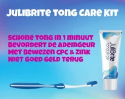 JuliBrite® Tong Gel (50ML) & Tongschraper - Reinigt Witte Tong Aanslag - Tegen Slechte Adem - Met Zink & CPC - Tongreiniger Set - Halitose & Beslagen Tong -Verzorgingsproducten 1200x959 1