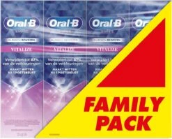 Oral B Oral-B Tandpasta Voordeelverpakking - 3D White Vitalize - 4 X 75 Ml