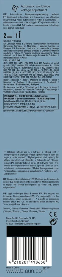 Braun Multigroomer 5 MGK5355 - 7in1 Trimmer Voor Mannen - 5 Opzetstukken -Verzorgingsproducten 269x1200