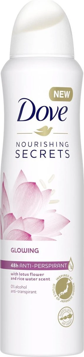 Dove Nourishing Secrets Glowing Anti-transpirant Spray - 6 X 150 Ml 5 Dove Nourishing Secrets Glowing Anti-transpirant Spray - 6 X 150 Ml - Afbeelding 3