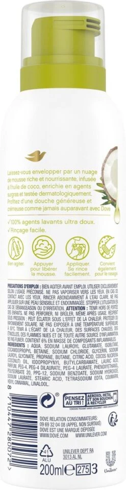 Dove Coconot Oil Doucheschuim - 6 X 200ml - Voordeelverpakking -Verzorgingsproducten 309x1200 8