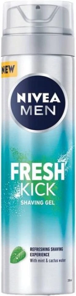 NIVEA MEN Fresh Kick Scheergel - 6 X 200 Ml - Voordeelverpakking -Verzorgingsproducten 310x1200 6