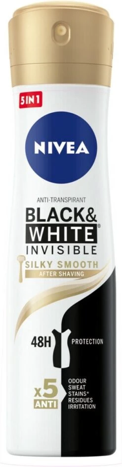 NIVEA Black & White Silky Smooth 6 X 150 Ml - Voordeelverpakking - Deodorant Spray -Verzorgingsproducten 314x1200 1