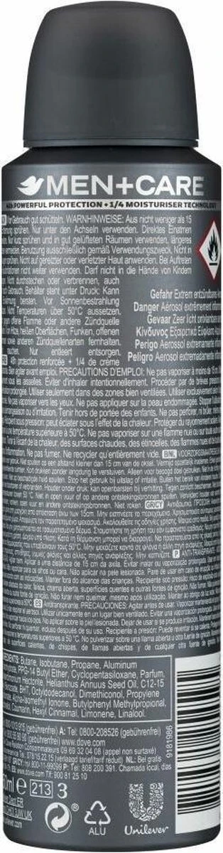 Dove Men+Care Clean Comfort Anti Transpirant Deodorant Spray - 6 X 150 Ml - Voordeelverpakking 10 Dove Men+Care Clean Comfort Anti Transpirant Deodorant Spray - 6 X 150 Ml - Voordeelverpakking - Afbeelding 8