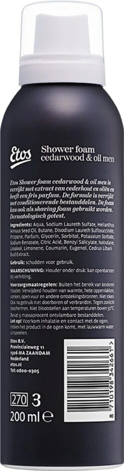 Etos Doucheschuim - Cedarwood & Oil - 2-in-1 - Mannen - 6 X 200 Ml -Verzorgingsproducten 317x1200 4