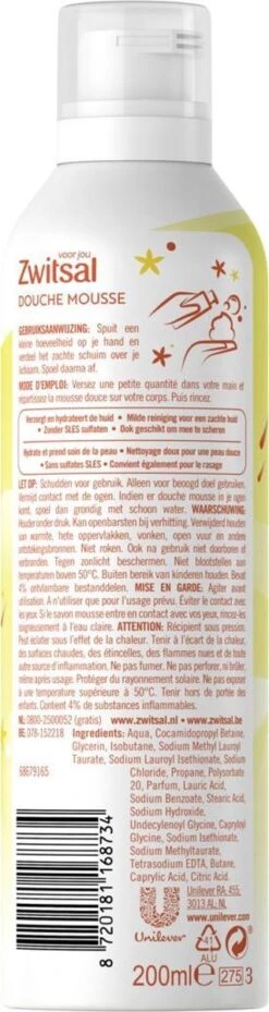 Zwitsal Douche Mousse Original - 6 X 200 Ml - Voordeelverpakking -Verzorgingsproducten 319x1200 1