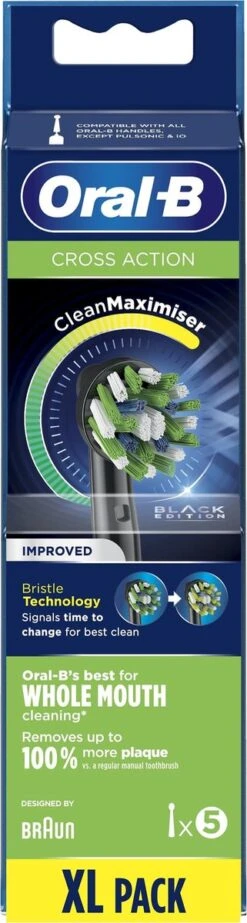 Oral B Oral-B CrossAction Opzetborstel Black Edition Met CleanMaximiser-technologie, Verpakking Van 5 Stuks -Verzorgingsproducten 321x1200 3