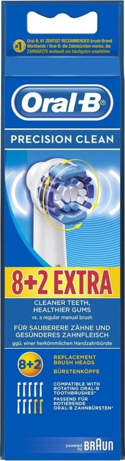 Oral B Oral-B Precison Clean Opzetborstels - 8 +2 Stuks -Verzorgingsproducten 326x1200 5