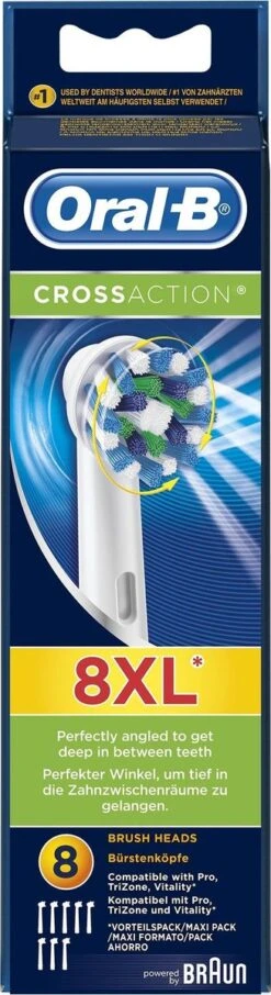 Oral B Oral-B Cross Action EB50 - 8 Stuks Voordeelverpakking -opzetborstels -Verzorgingsproducten 327x1200 8