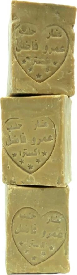 Pure Aleppo Zeep (3 Stuks) -100% Olijfolie- Savon D'Alep - Olijfolie Zeep