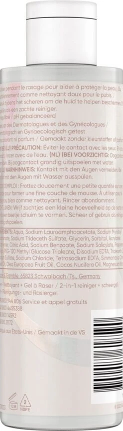 Gillette Venus Satin Care Voor Schaamhaar - 2-In-1 Reiniger + Scheergel - 190 Ml -Verzorgingsproducten 344x1200 3