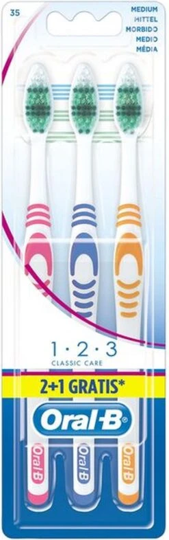 Oral B Oral-B Tandenborstel 1-2-3 Multipak 3 Stuks