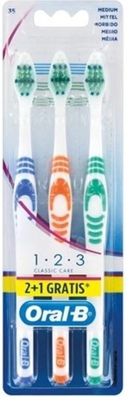 Oral B Oral-B Tandenborstel 1-2-3 Multipak 3 Stuks -Verzorgingsproducten 384x1200 2