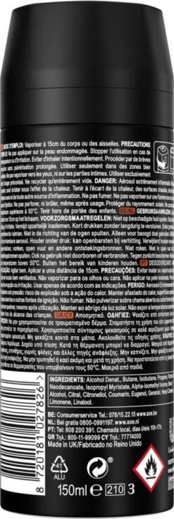 Axe Musk Bodyspray Deodorant - 6 X 150 Ml - Voordeelverpakking -Verzorgingsproducten 402x1200 1