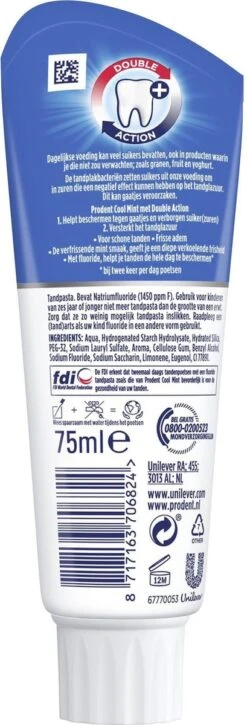 Prodent Cool Mint Tandpasta - 12 X 75 Ml - Voordeelverpakking 15 Prodent Cool Mint Tandpasta - 12 X 75 Ml - Voordeelverpakking -Verzorgingsproducten 409x1200 4