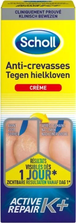 Scholl Klovenzalf - K+ Creme - Voor Hielkloven En Ruwe, Droge Huid -Verzorgingsproducten 411x1200